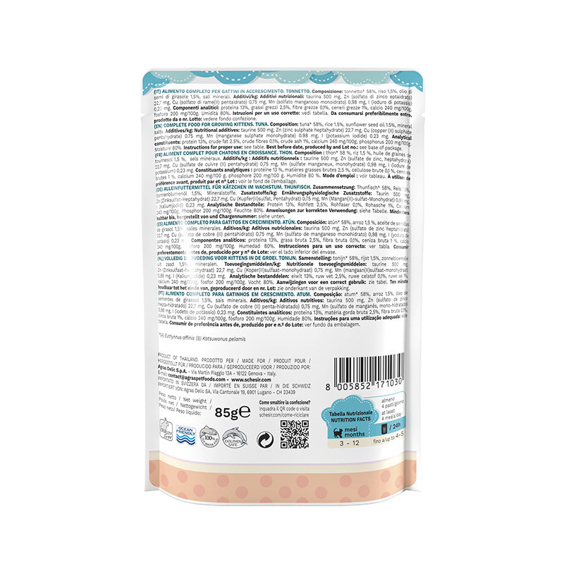 Schesir Kitten tonnetto in gelatina 85g in busta