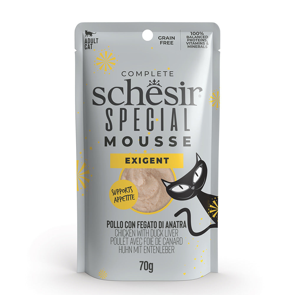 Schesir Exigent pollo con fegato di anatra in mousse 70g in busta