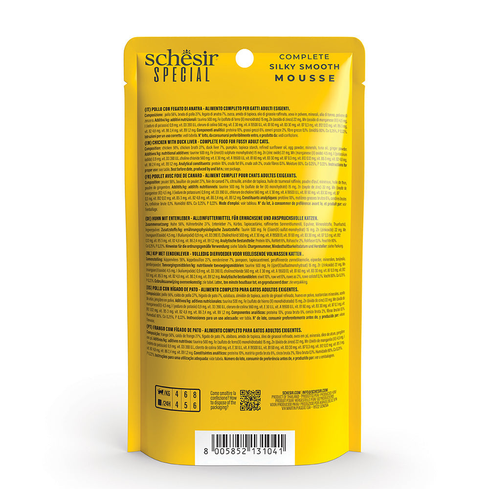 Schesir Exigent pollo con fegato di anatra in mousse 70g in busta