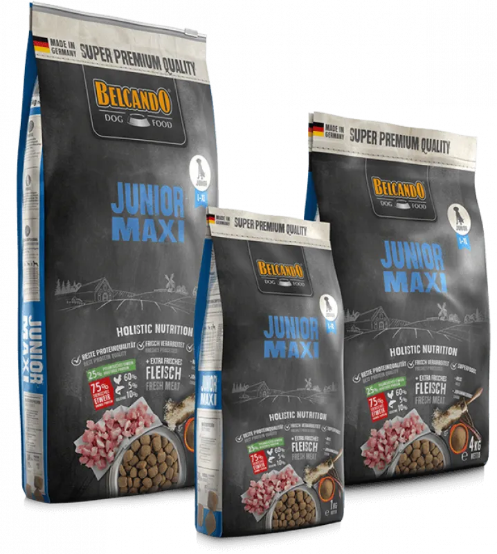 Belcando Junior Maxi Dry Food with Meat for Large to XL Breed Dogs 4 kg