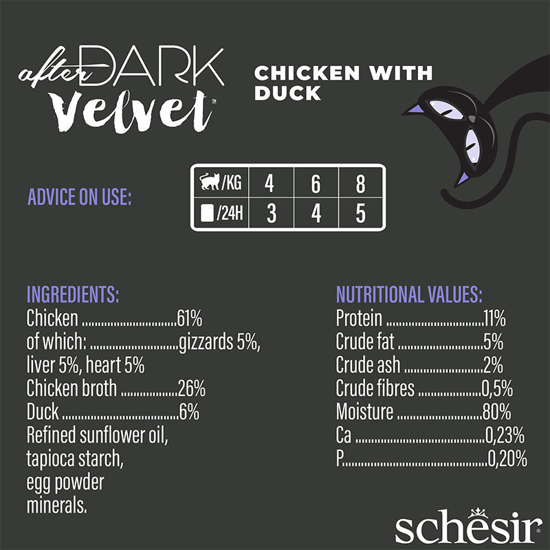 Schesir after dark Pollo con anatra in mousse 80g in busta