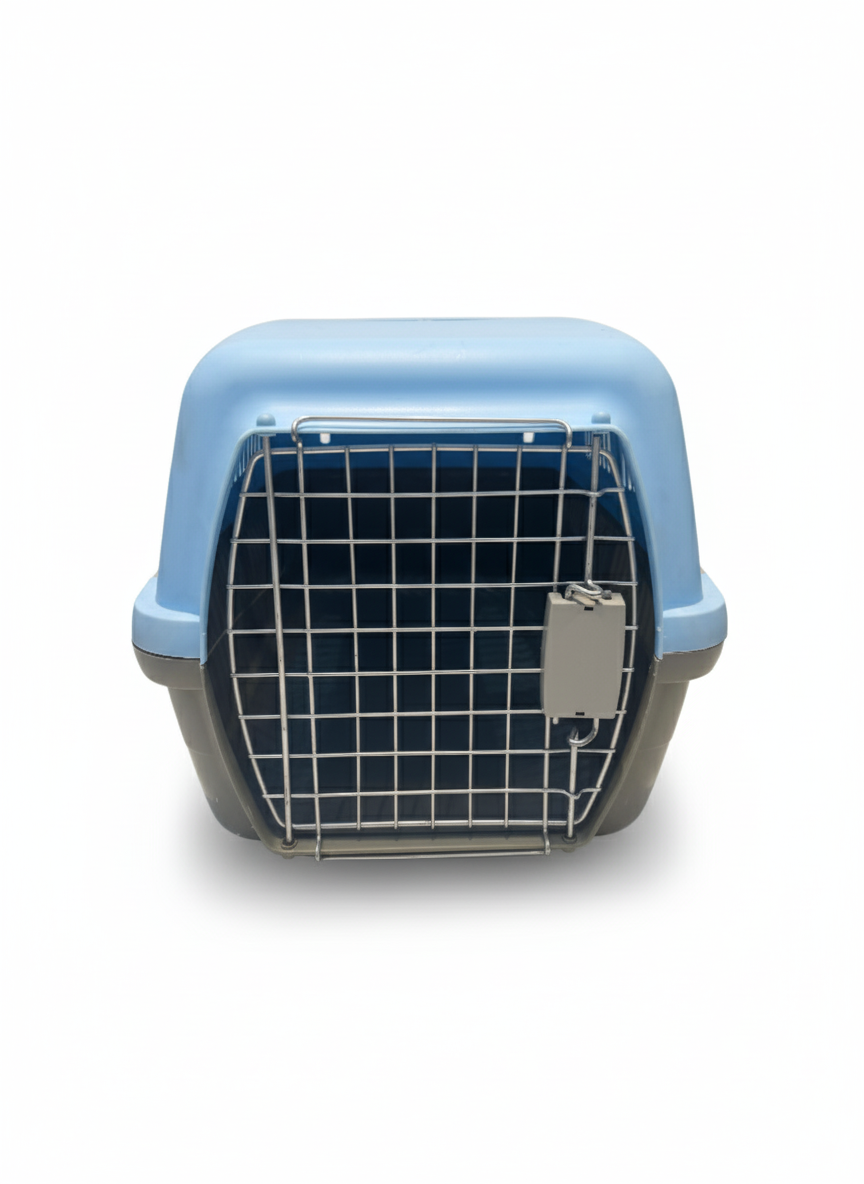 Travel Pet Box with Clips 56*26Cm Light Blue