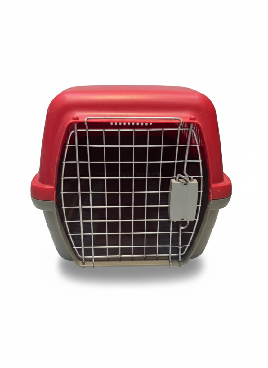 Travel Pet Box with Clips 56*26Cm Red