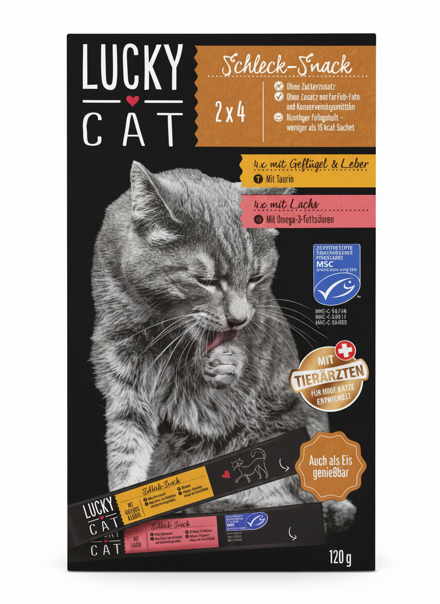Lucky Creamy For Cat withpoultry,liver,salmon 120g