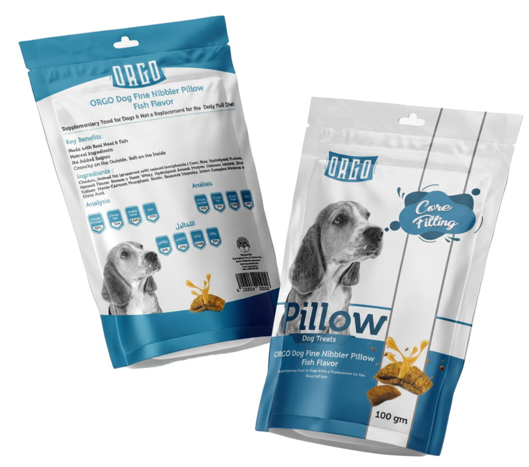 ORGO Pillow Dog Treats with Fish 100gm