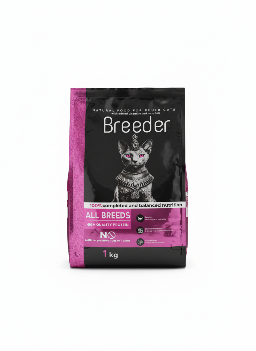 Breeder- Cat Dry Food For All Life Stage - 1 Kg