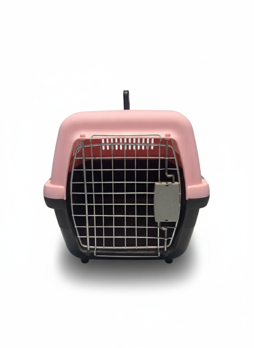 Travel Pet Box with Clips 51*23Cm Pink