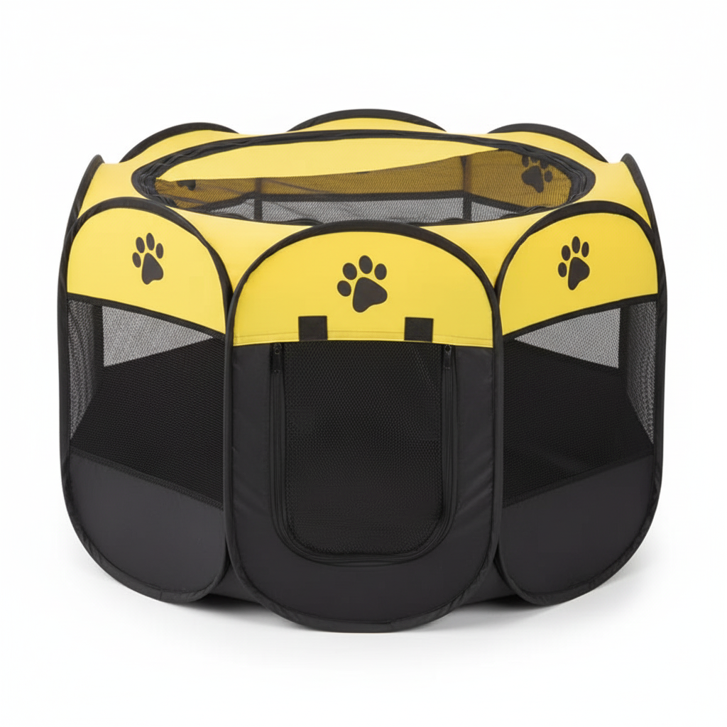 Pet Tent for Cats and Small Dogs yellow Small 73x73x43 cm