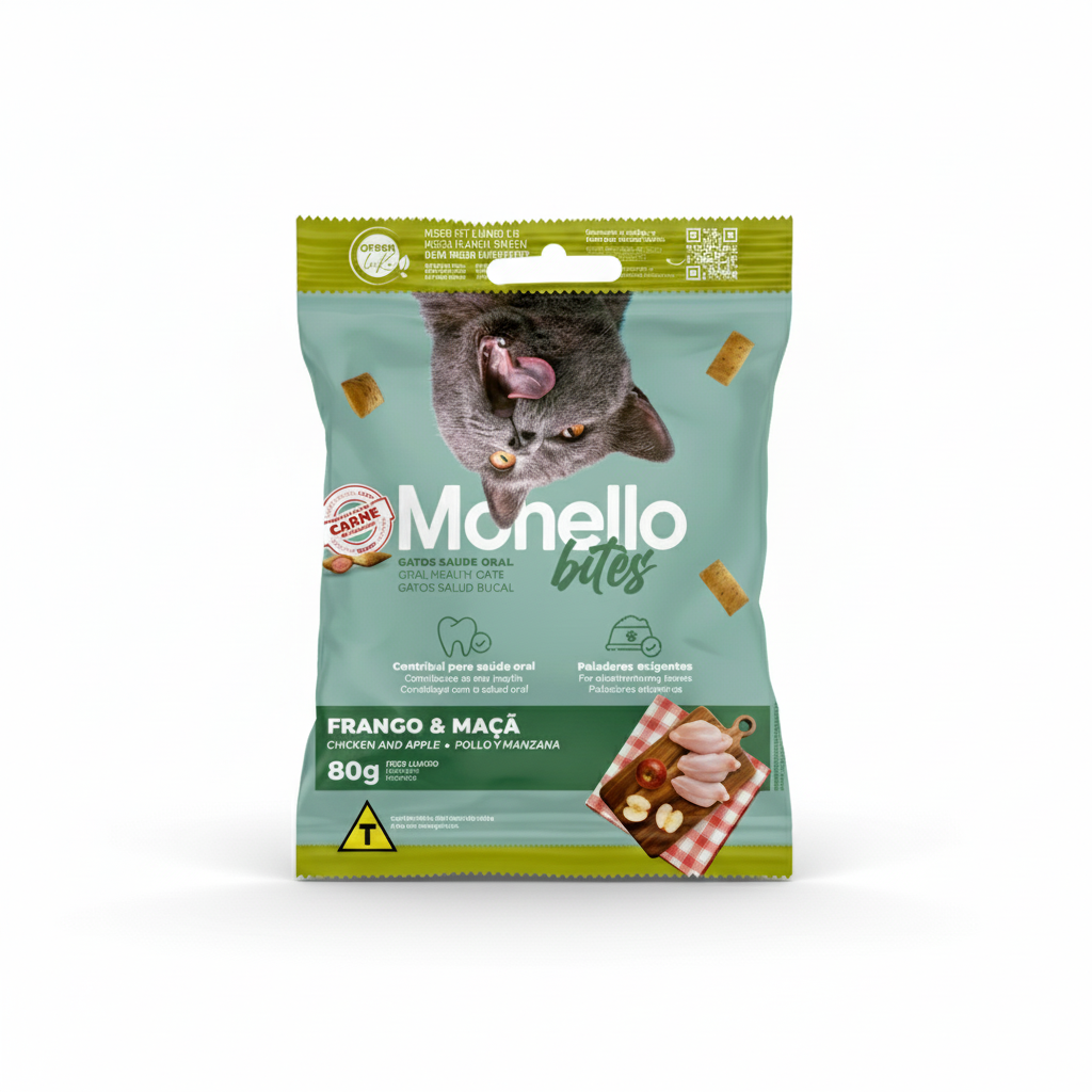 monello bites oral health cats chicken and apple 80gr