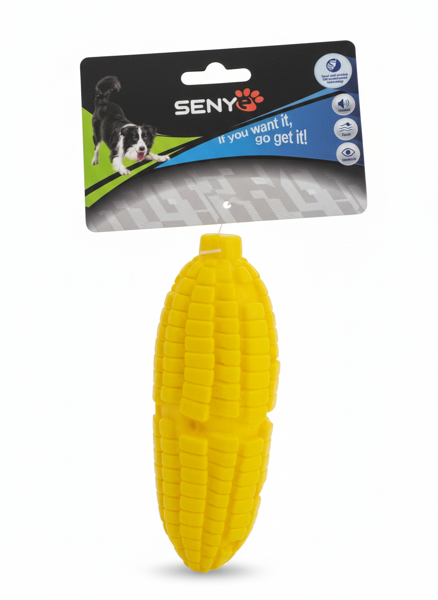 Senye Corn Shaped Squeaky Dog Toy