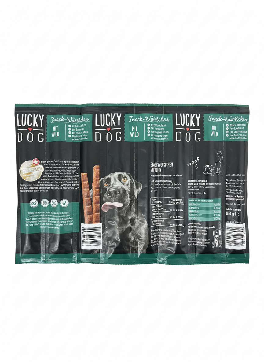 Lucky Dog Mit Wild Snack For Adult Dogs 8pcs 889g