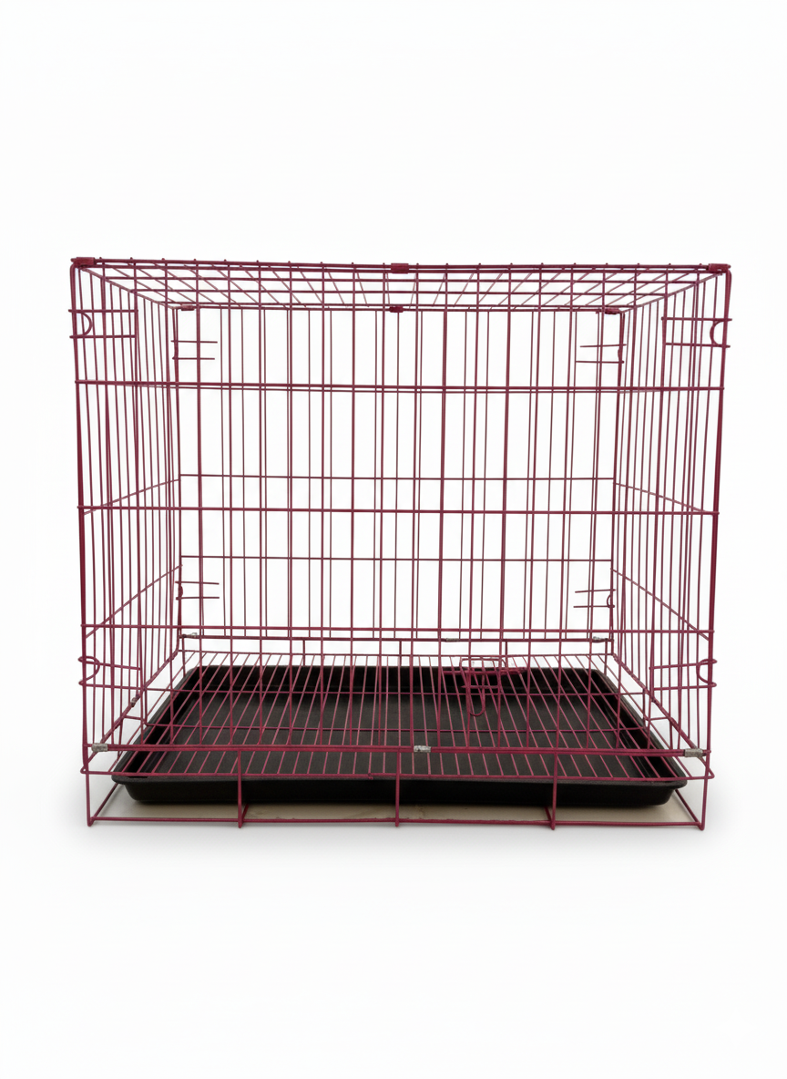 Steel Pet Box 60*45Cm Red