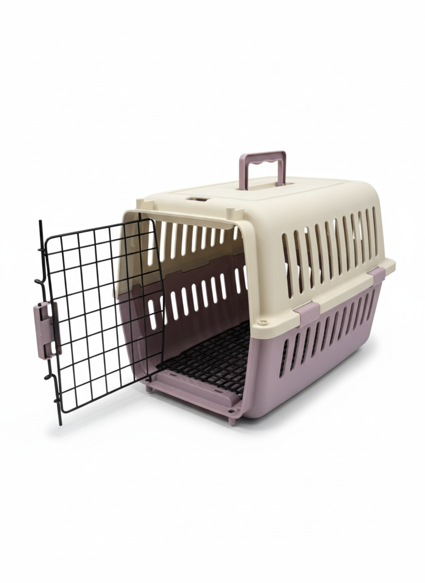 Naomi Pet Crate Purple - With Bowl and Plastic Pad 45.5*31*30.5cm