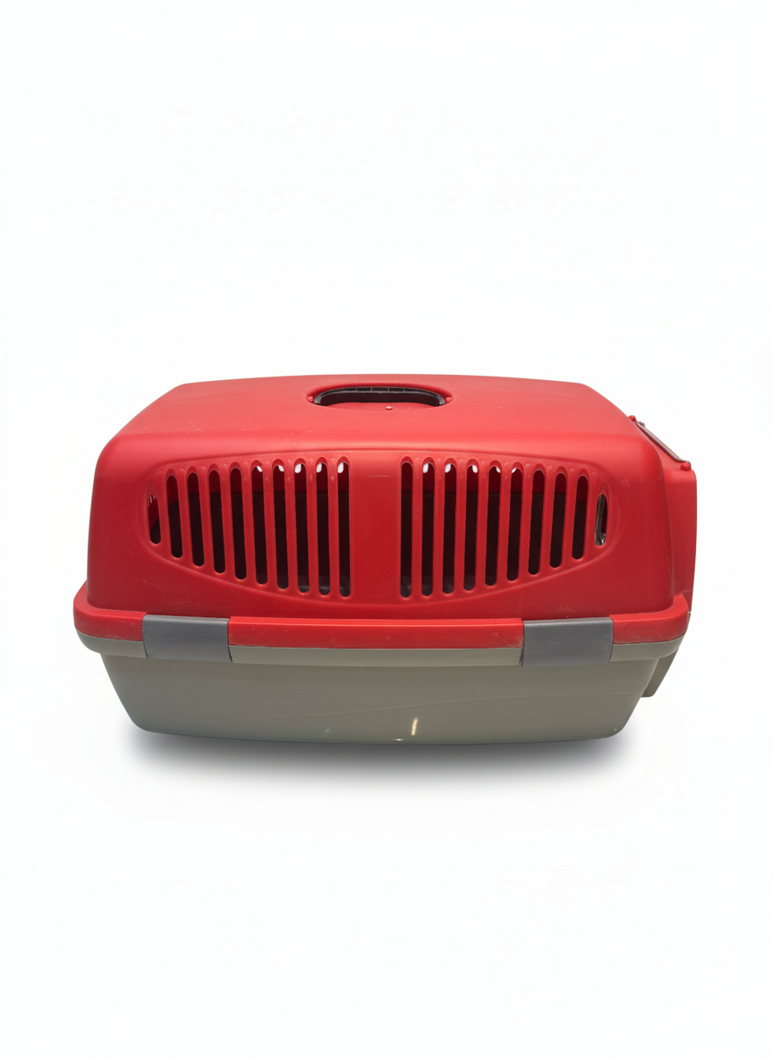 Travel Pet Box with Clips 56*26Cm Red