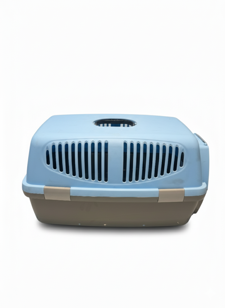Travel Pet Box with Clips 56*26Cm Light Blue