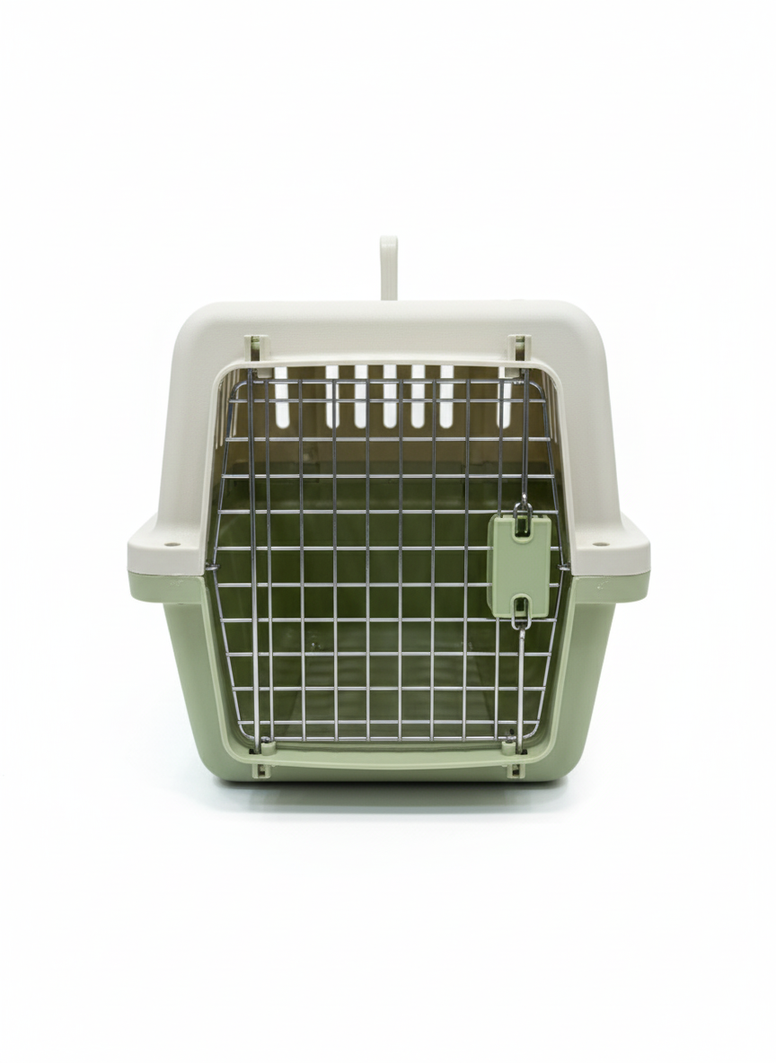 Naomi Pet Crate Green- With Bowl and Plastic Pad 50*34.5*34cm
