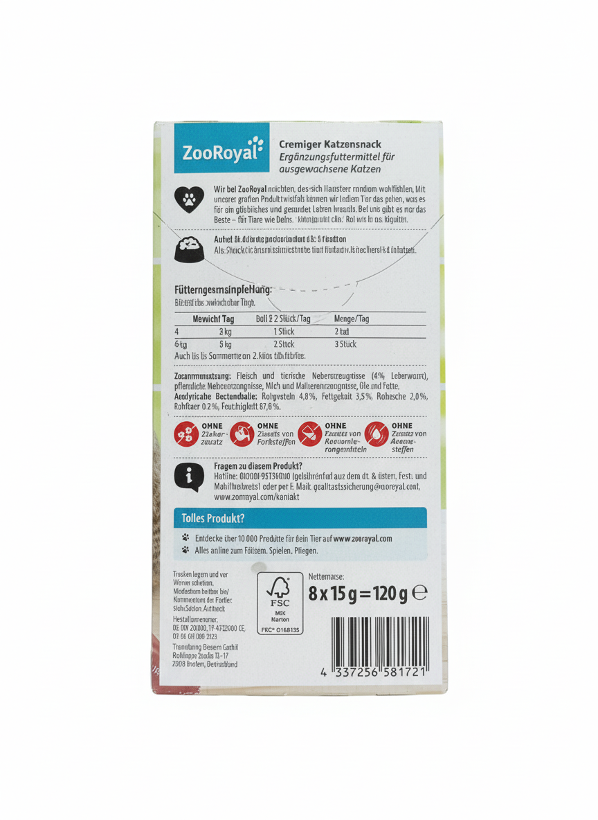 ZooRoyal Creamy Cat Snack with Liver 120g
