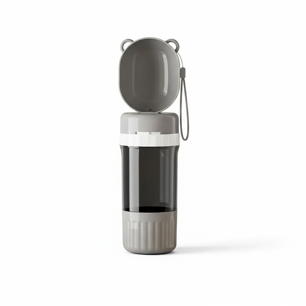 Pet water and feeder bottle with cup 550ml