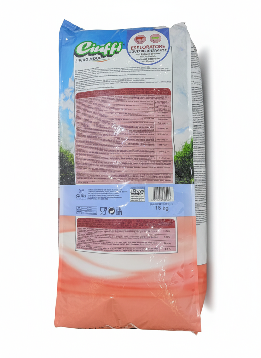 Ciuffi Dry Food For Cats Adult Complete Beef 15kg