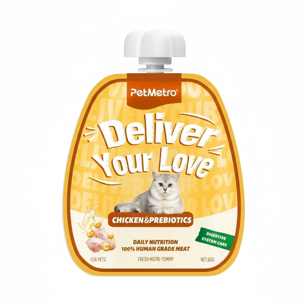 Petmetro Cat Creamy Treat Digestion Chicken and Prebiotics 60g