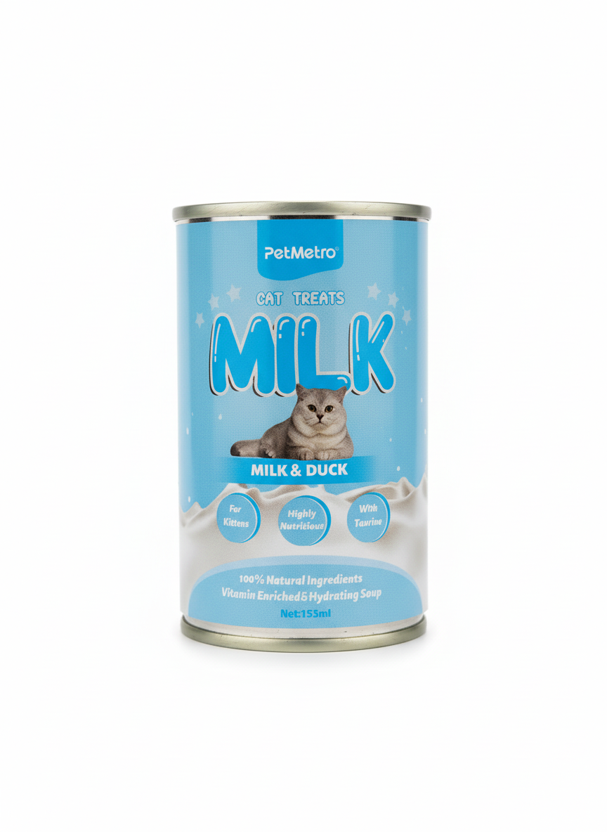 Petmetro Milk + Duck For Kitten 155Ml Can