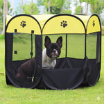 Pet Tent for Cats and Small Dogs yellow Small 73x73x43 cm