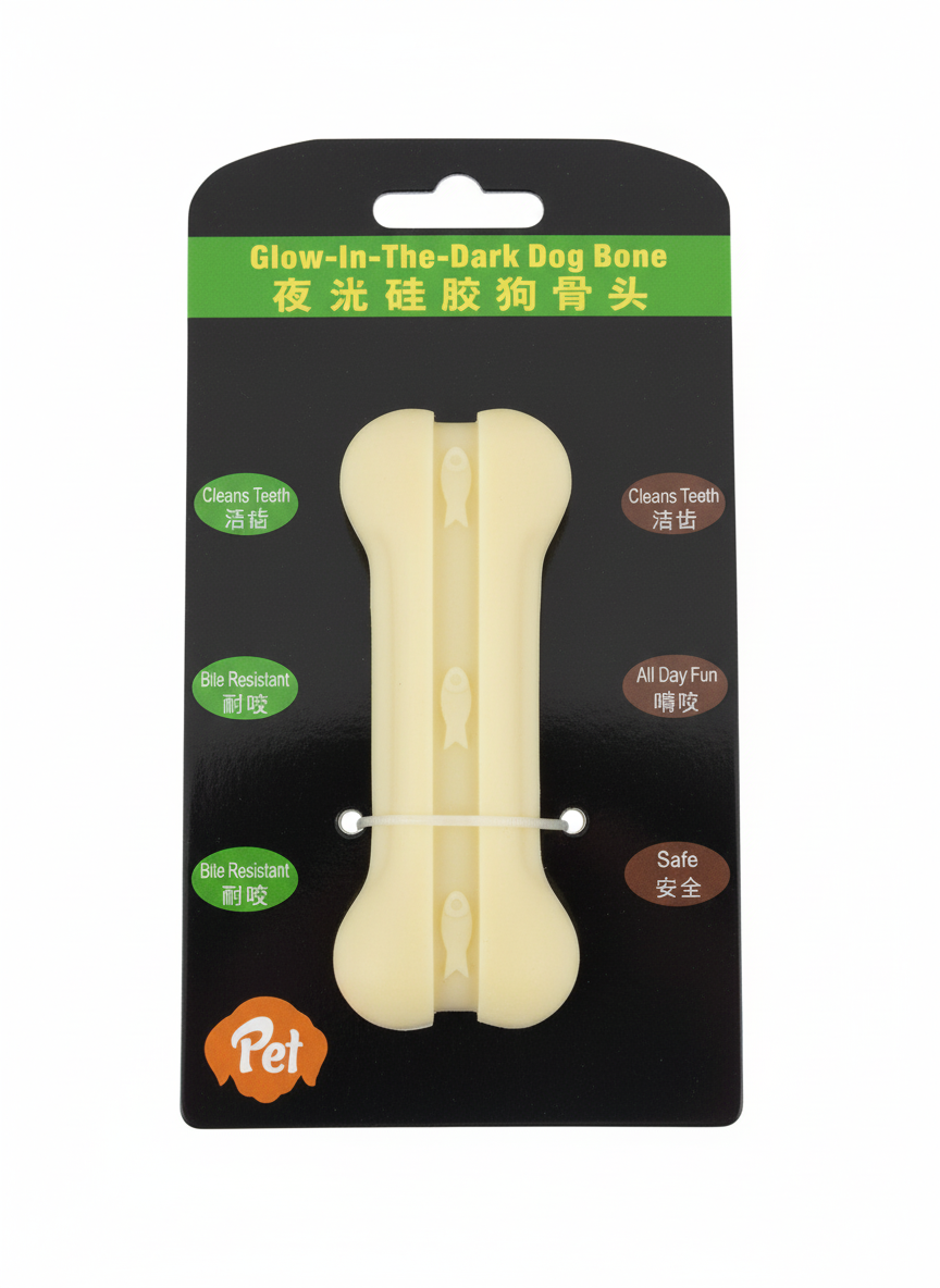 GLOW IN THE DARK DOG BONE