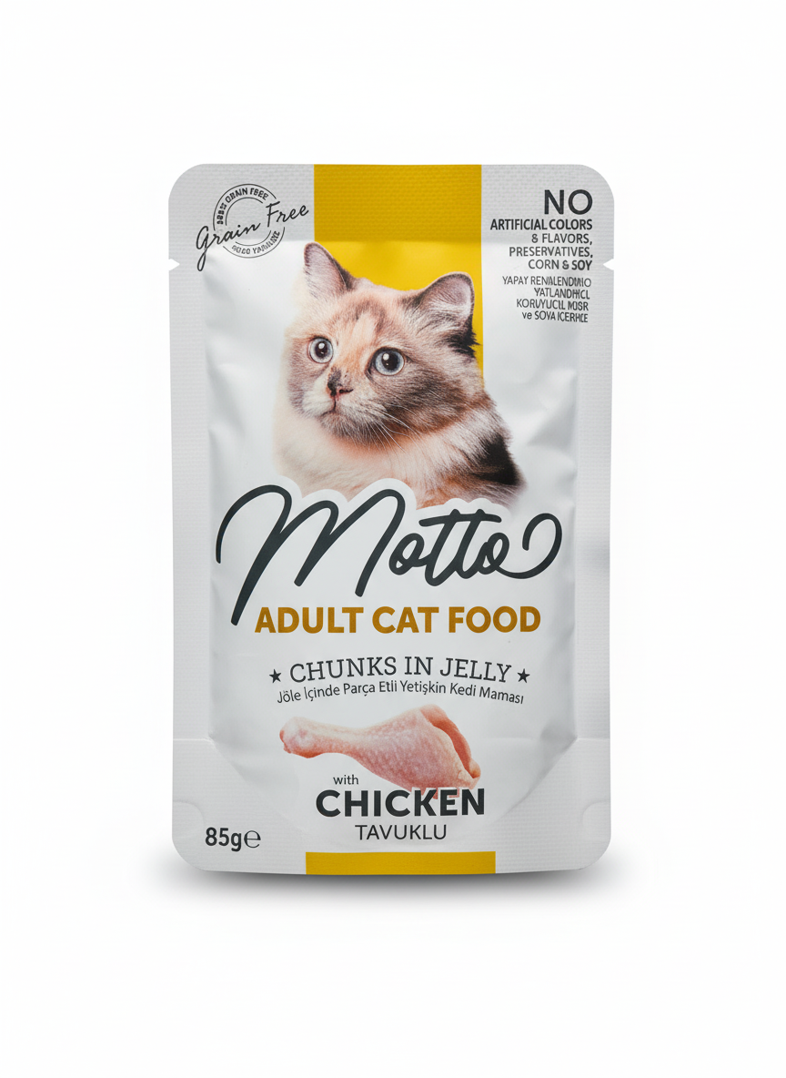 Motto Pouch Adult Cat Food Chicken 85g