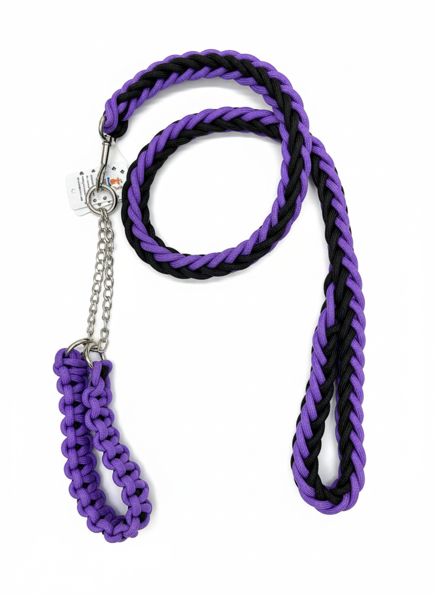 MouSsa Nylon Pet Collars Dog Rope Leash M/L