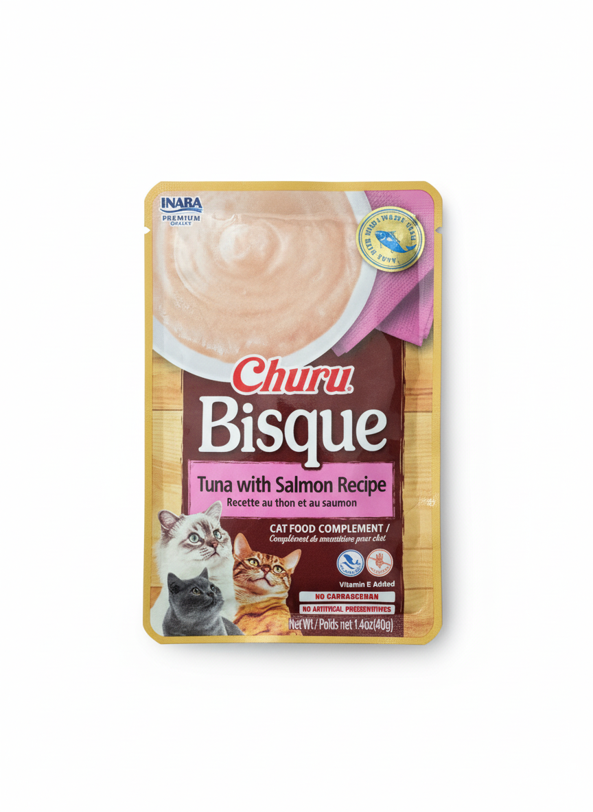 Churu Bisque tuna with salmon recipe for cats 40g