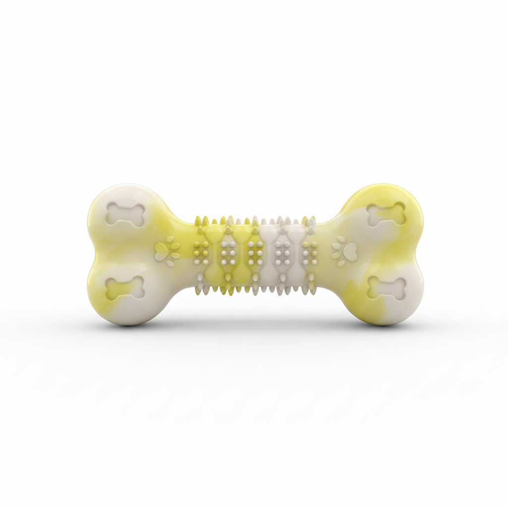Rubber Pet Toys Bite Resistant Dog Chew Toys with Bones