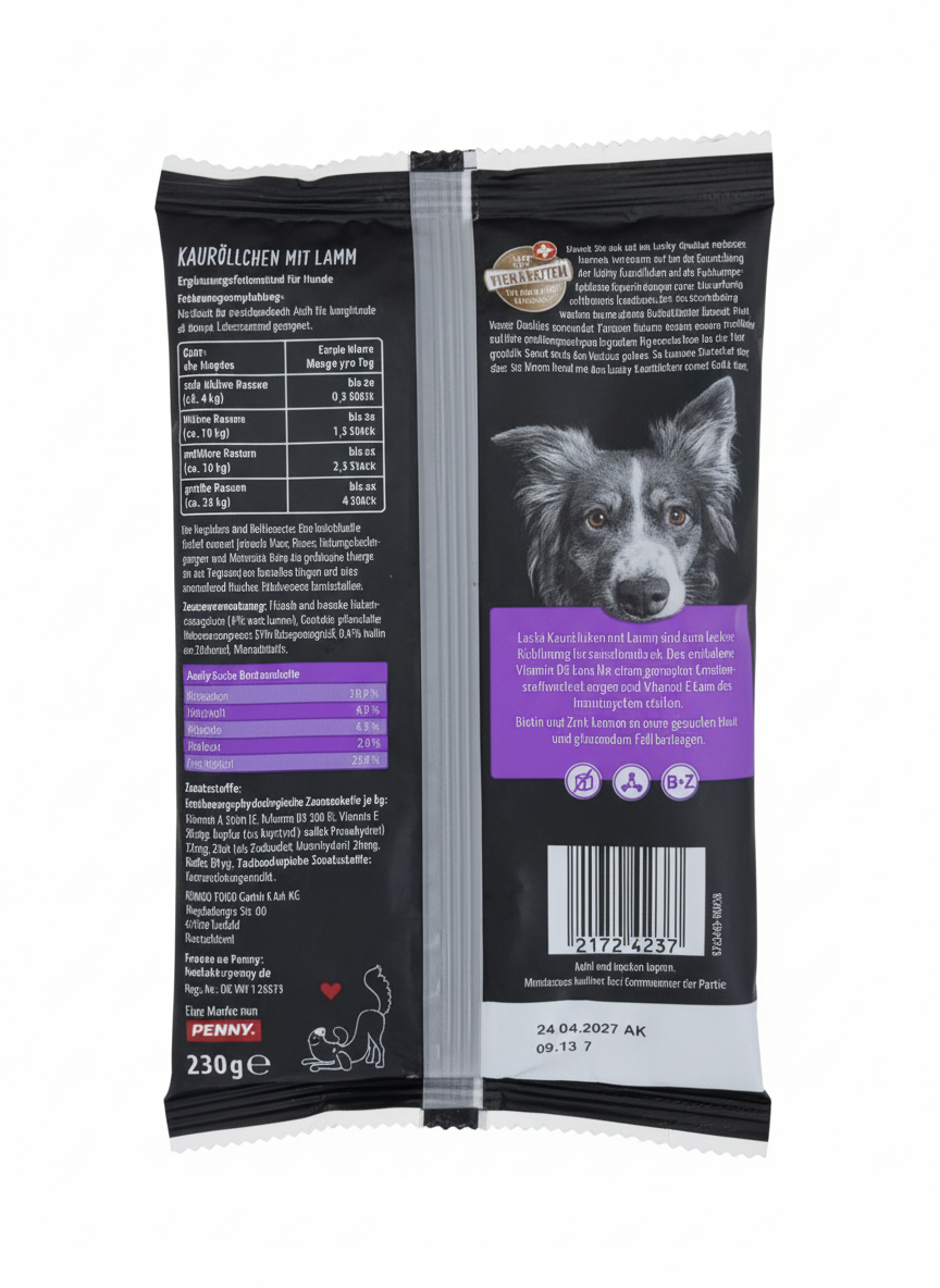 Lucky Dog Lamb Chew Rolls For Dogs 230g
