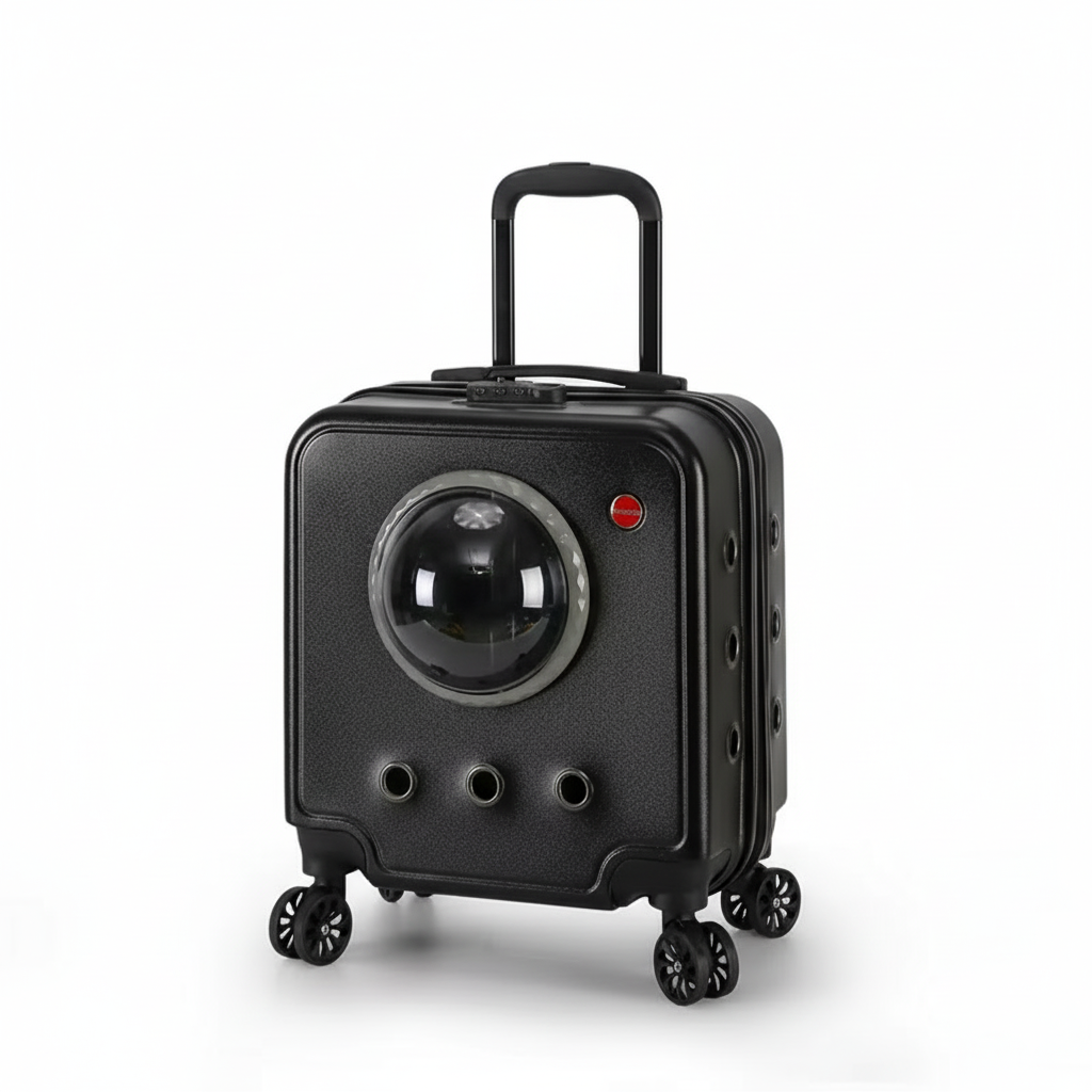 Dog Carriers with Wheels and Handle up to 10 kg Black