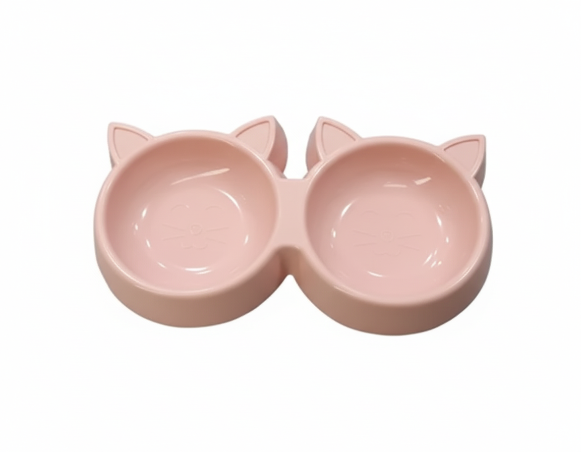Double Plastic Feeder for Cats