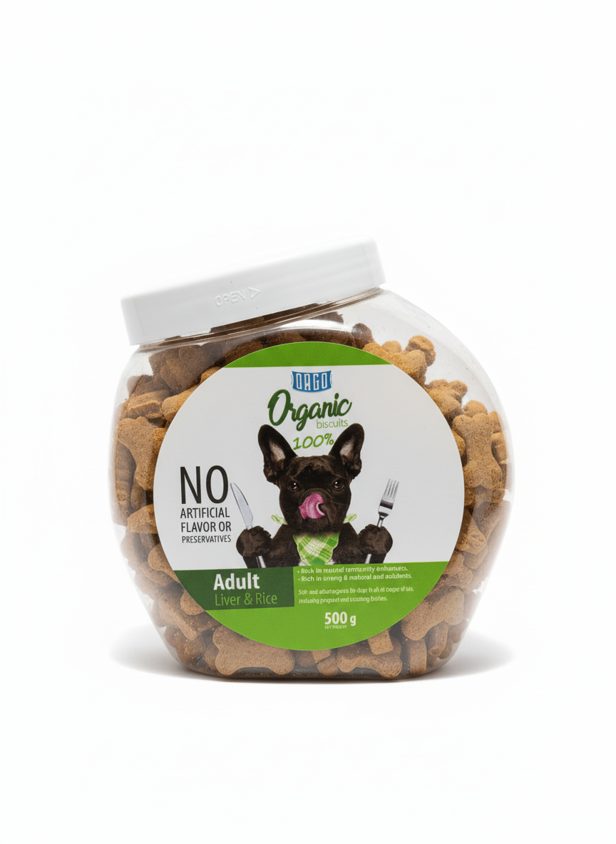 Orgo Organic Biscuits and Crunchy Treats for Dogs - Variety Pack 500g 4 Flavours