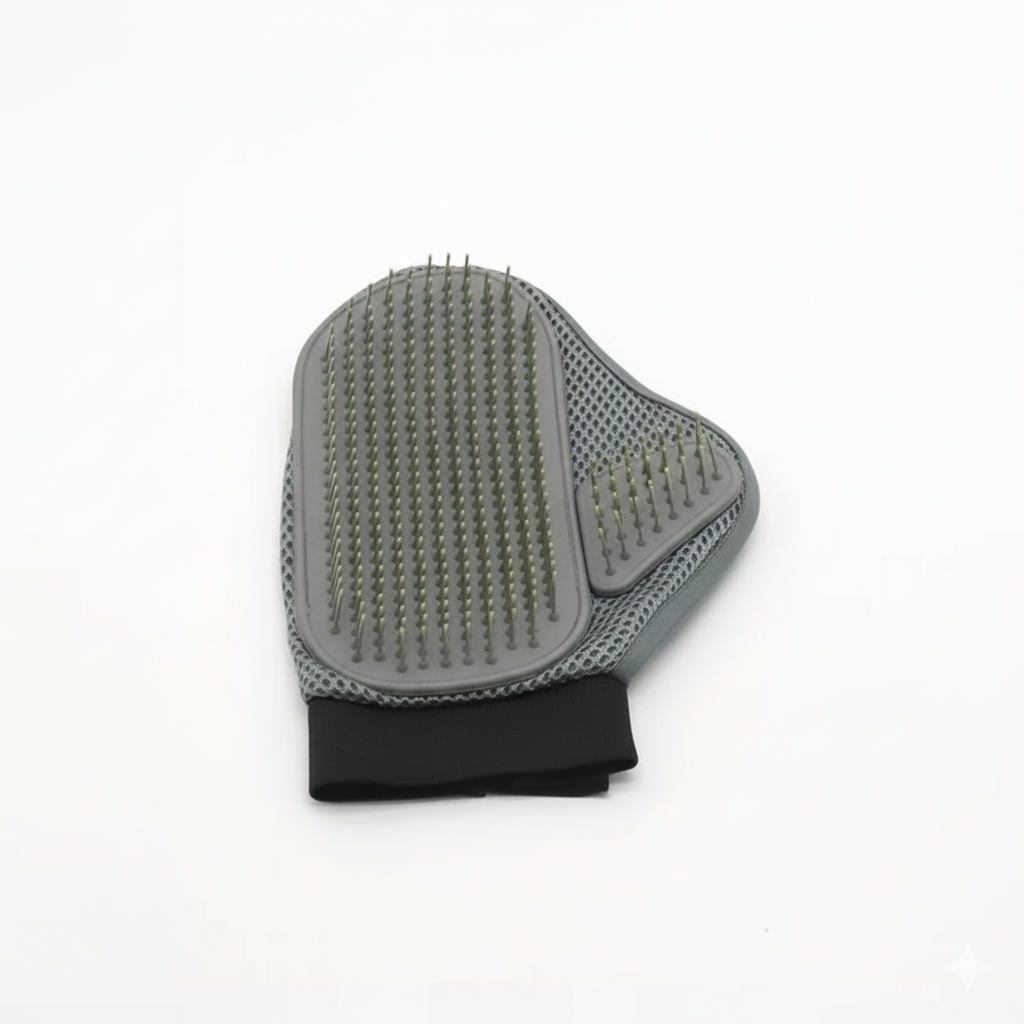 Pet Grooming Glove - Efficient Dog & Cat Hair Removal Brush with Massage Tips