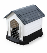 House Plastic With Metal Door for Medium Dog