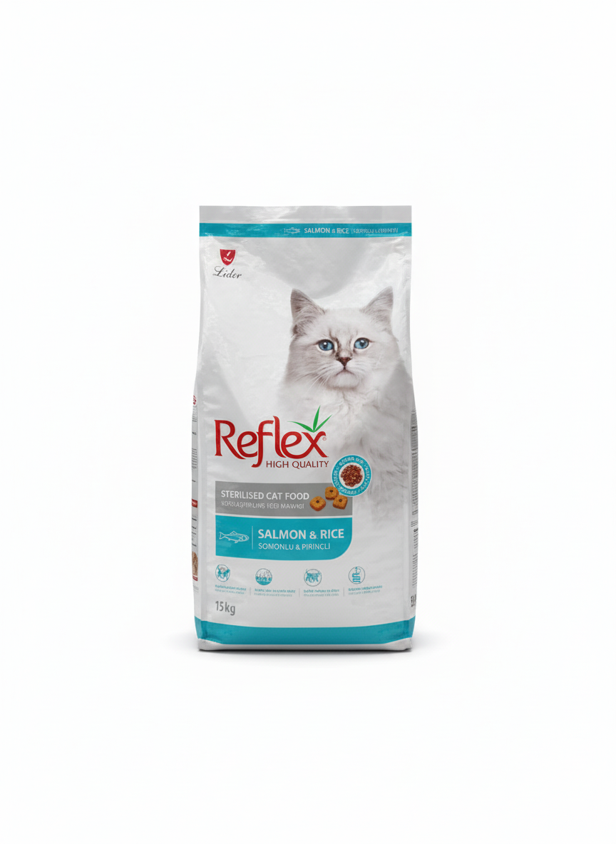 Reflex Adult Cat With Salmon Sterilised & Rice 15kg