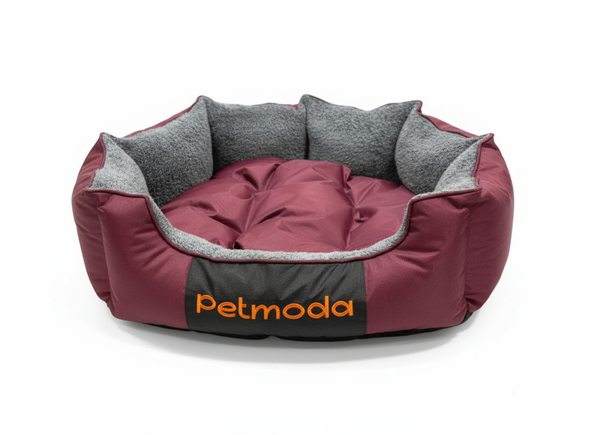 Petmoda Waterproof Bed (Oval) Dark Red 75*60