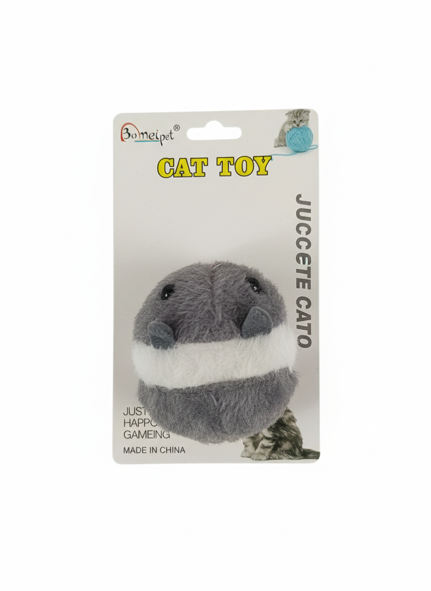 Vibrating Mouse Toy with Lace Mouse Shape Funny Mouse Toy for Cats
