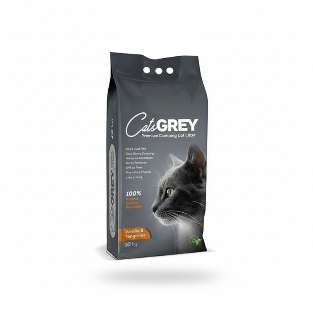 CAT.S GREY CAT LITTER CLUMPING VANILLA / TANGERINE 10 KG