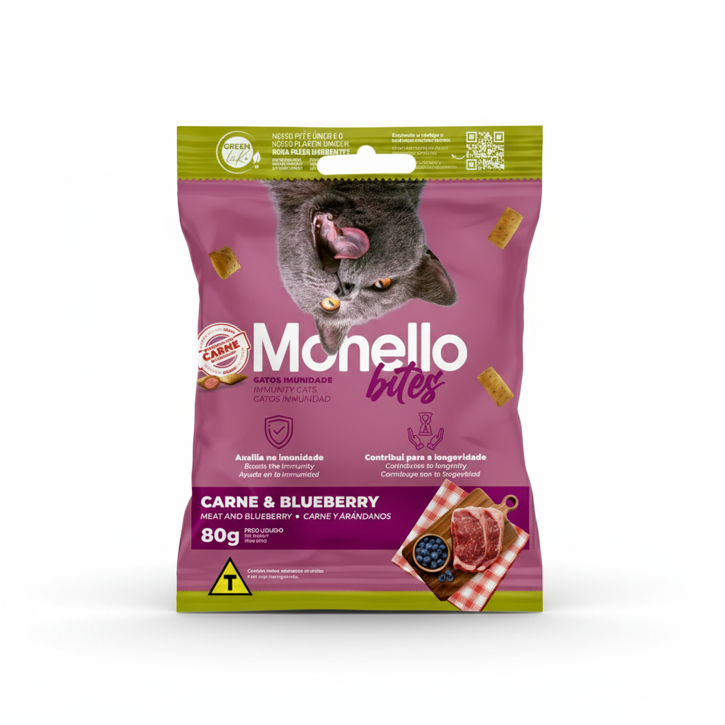 monello bites immunity cats meat and blueberry 80 gr
