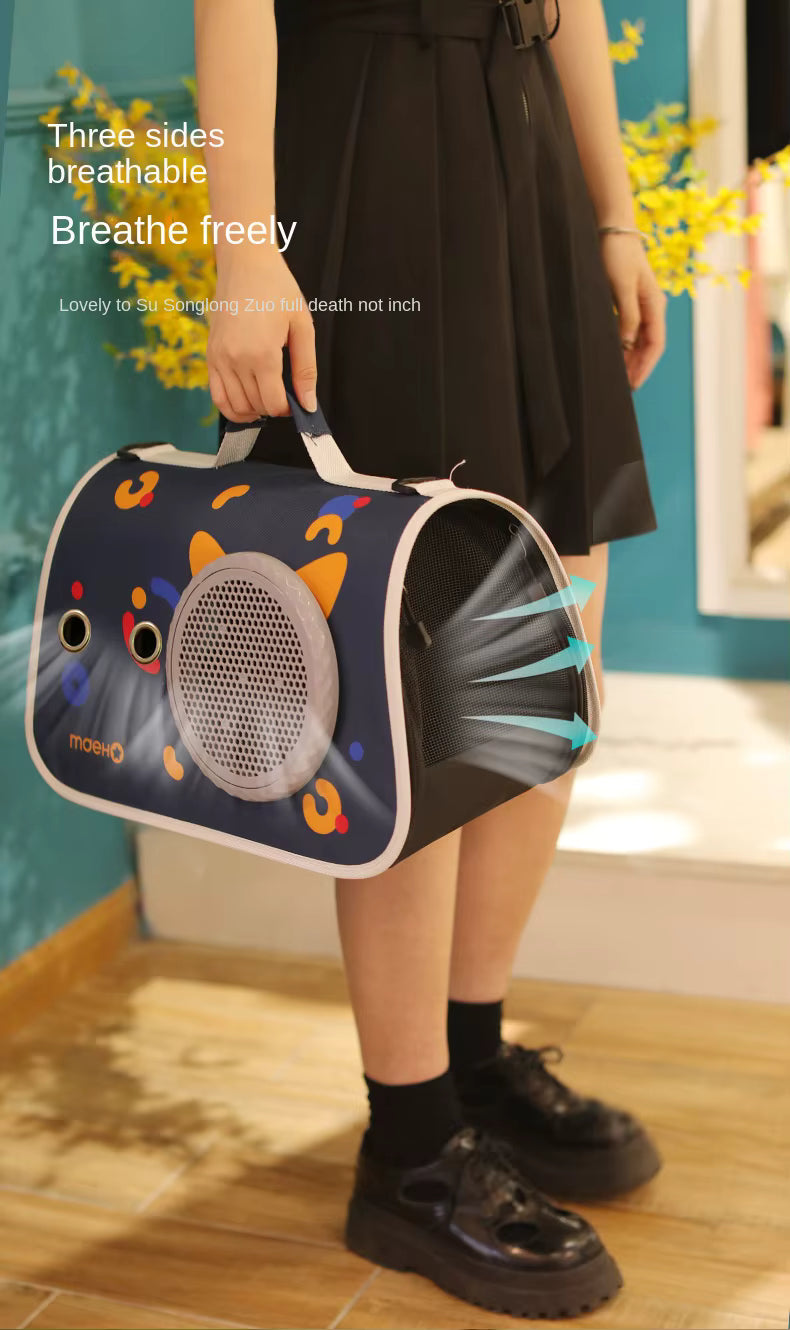 Pet Carrier BackpackStarry Sky Blue for Cats and Small Dogs