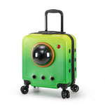 Dog Carrierswith Wheels and Handle up to 10 kg Flat tie Rod Green