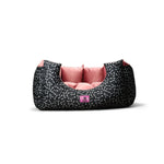 Petmoda Bone Pattern small Bed Black and Cashmere 50*45