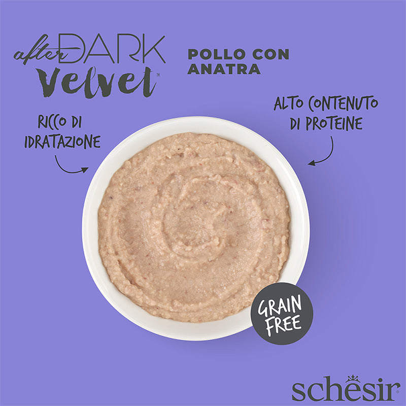 Schesir after dark Pollo con anatra in mousse 80g in busta
