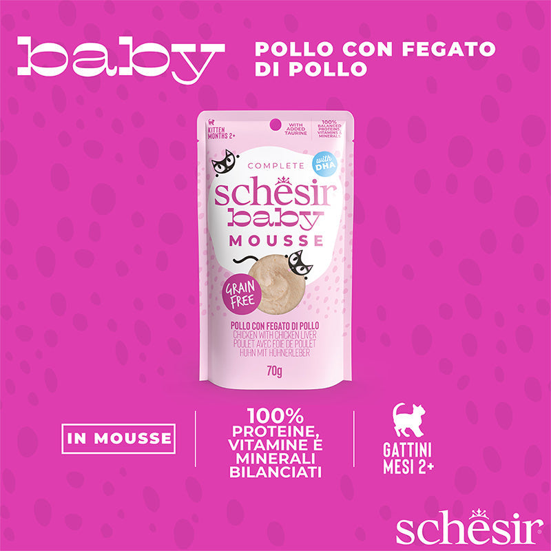Schesir Pollo con fegato di pollo in mousse 70g in busta