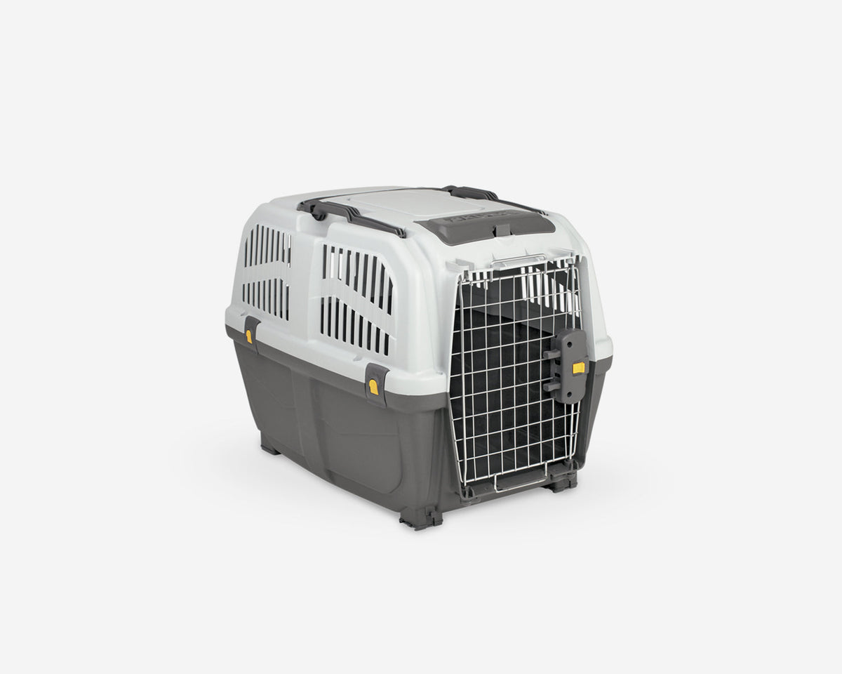 Skudo Black and Gray Pet Carrier Crate size 4