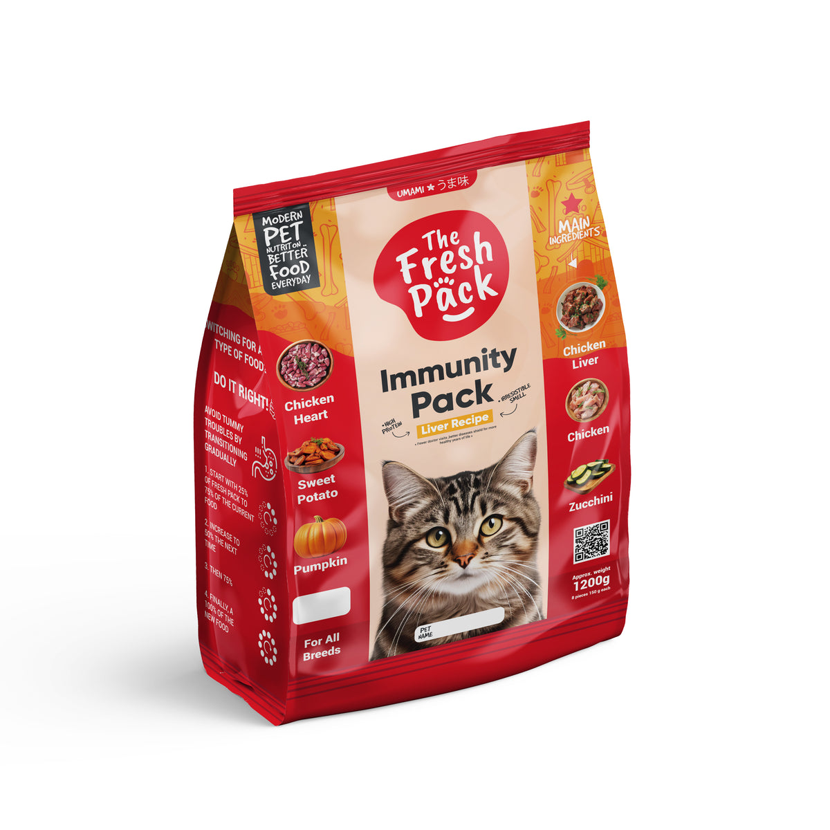 The Fresh Pack Immunity UMAMI Pack For Cats - With Chicken & Chicken Liver