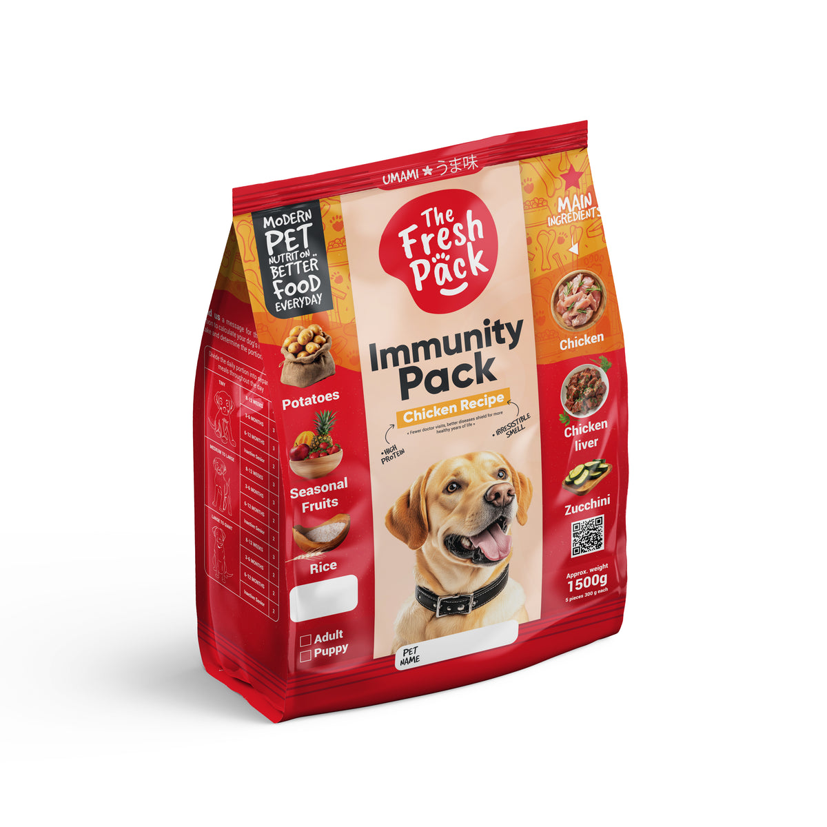 The Fresh Pack Immunity Pack For Dogs - 1500 Grams UMAMI